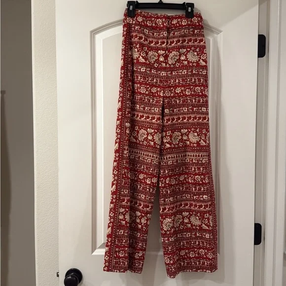 Sezane *PANTS ONLY!* Tiago Trousers Pants in Sara Red Colorway Size 2 - Picture 2 of 4